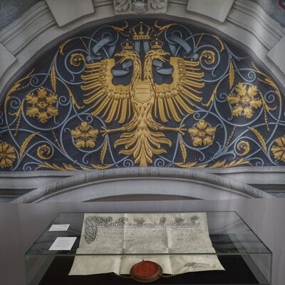 Bild vergr&ouml;&szlig;ern: Wappen und Adelsbrief