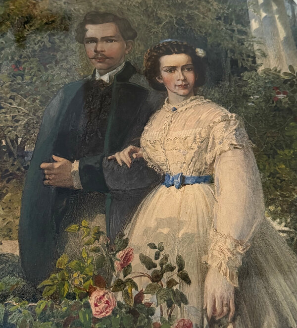 Bild vergr&ouml;&szlig;ern: Verlobungsbild von Elisabeth und Franz Joseph