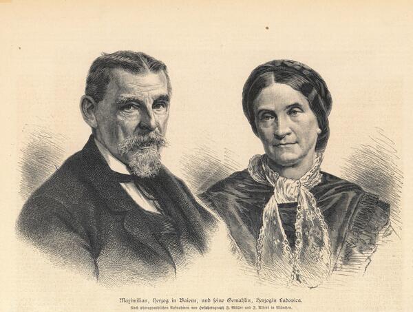 Herzog Max und Herzogin Ludovika in älteren Jahren